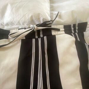 INC International Concepts Black and White Striped Pants